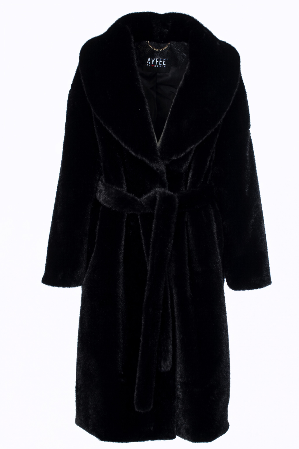 GIACCA LUNGA FAUX FUR FAKE MINK,4 TG,100%PL,MADE IN PRC         